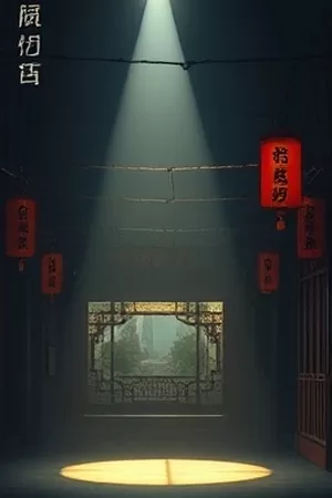 动画《墨水侦探社》竖版海报，翻倒的墨水瓶与放大镜