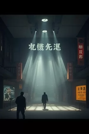 动画《玻璃花房的午后》竖版海报，阳光穿过玻璃花房落在木椅上