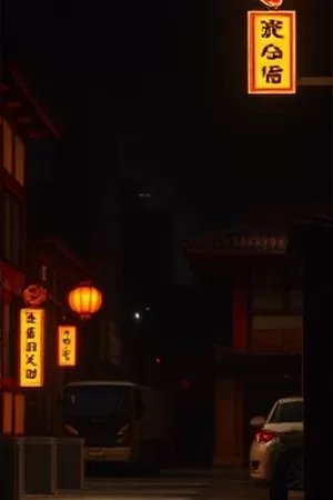 剧情片《灯塔守夜人》竖版海报，夜色中旋转的灯塔光束扫过海面